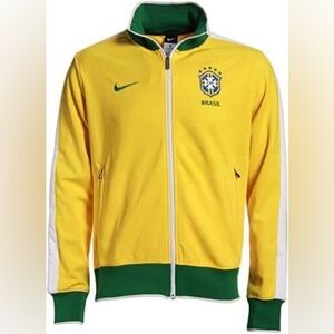 💛💚 Nike Brazil N98 Anthem Jacket 2010 World Cup Green Youth XL Men S/M
